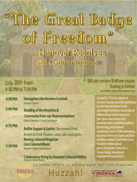 "The Great Badge of Freedom" — The Hanover Resolves 250th Commemoration